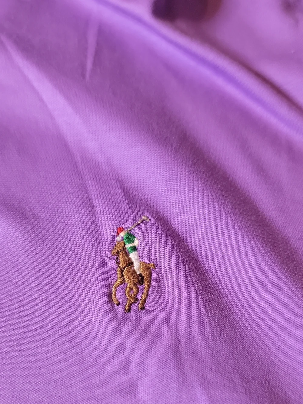 Polo by Ralph Lauren Men’s Lavender Polo Shirt with Embroidered Pony
